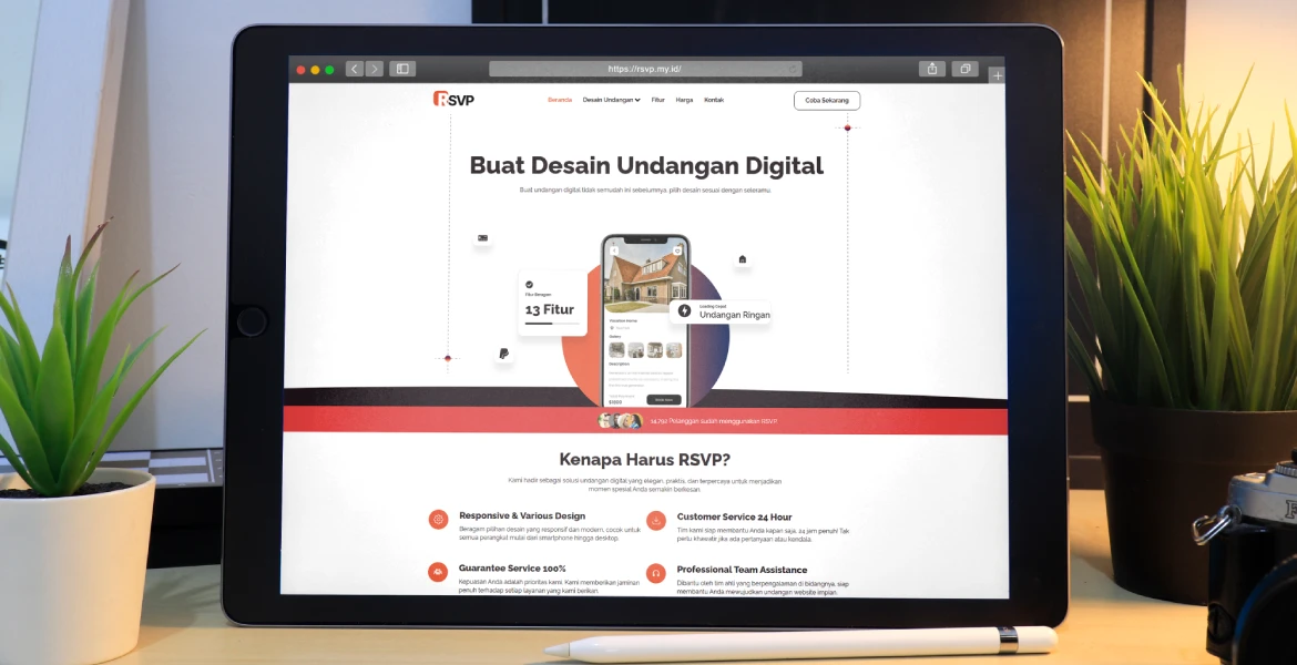 Portfolio website RSVP Invitation