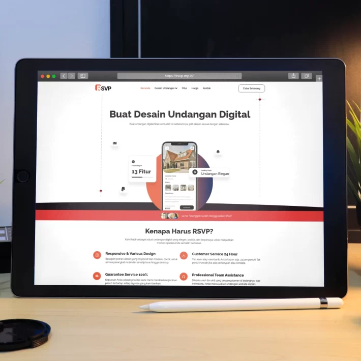 Portfolio website rsvp invitation digital